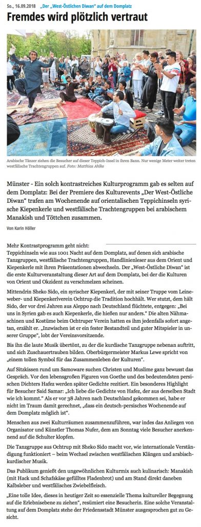 zeitungsartikel fremdes wird plötzlich vertraut